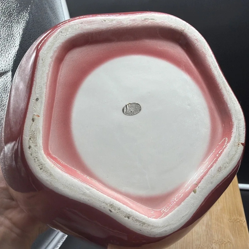 Red Vintage Ceramic Apple Cookie Jar